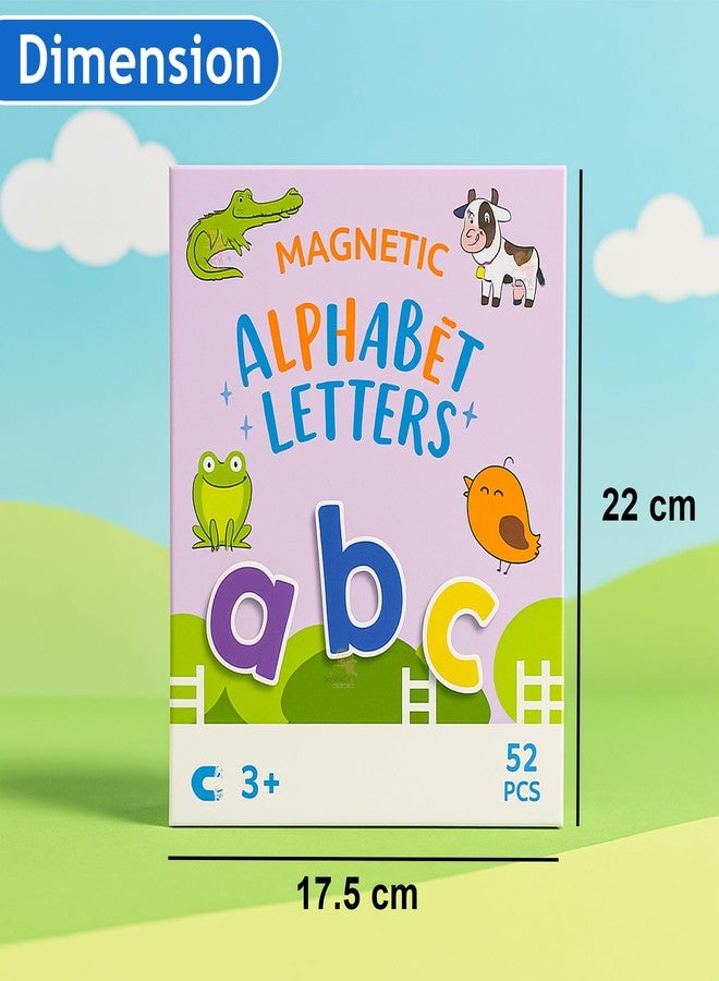 WISHKEY Magnetic Alphabet Letters for Kids - 52 PCS ABC Learning Set with Animals, Lowercase Magnets, Educational Montessori Toy for Toddlers, Preschool Learning for Kids Age 3+ - Image 3